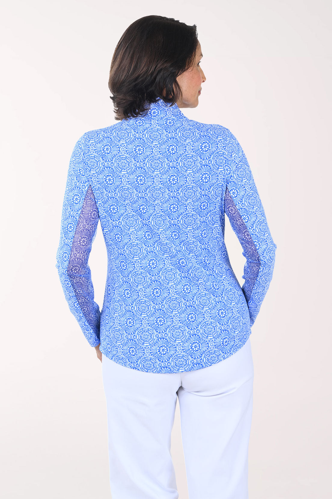 Blue Amani Medallion UPF50+ Sun Shirt