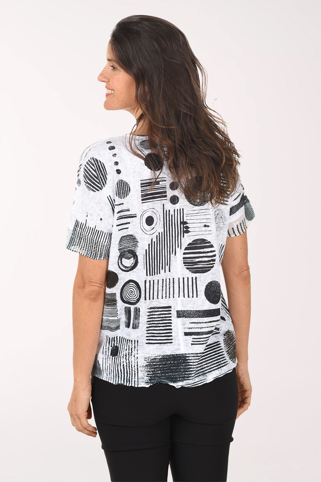 Moon Bounce Sequined Short Sleeve Top