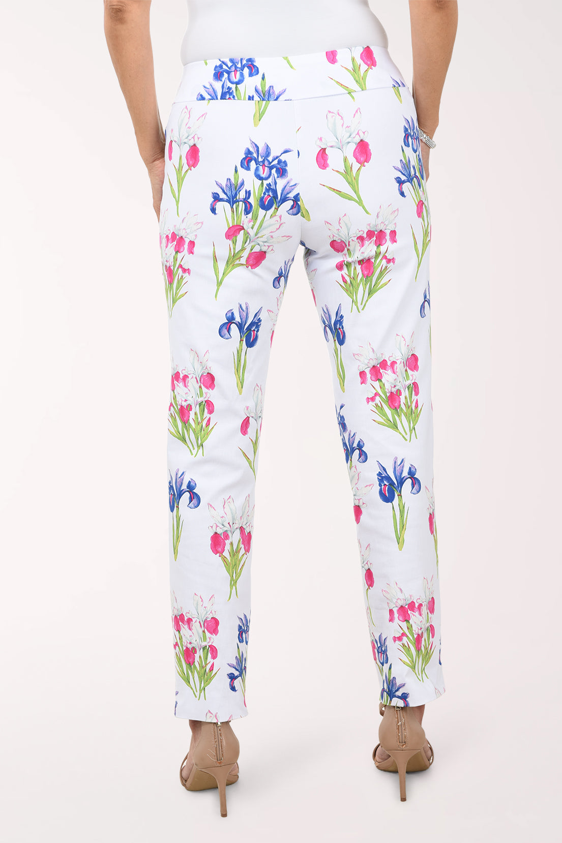 Pink Iris Pull-On Ankle Pant
