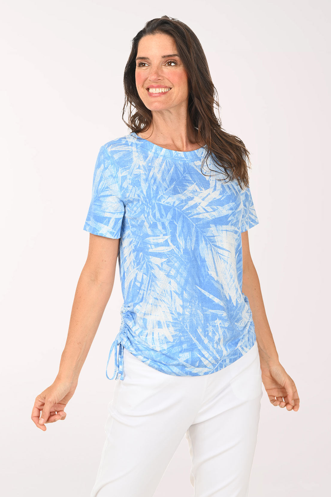Blue Ferns Side Shirred Tee