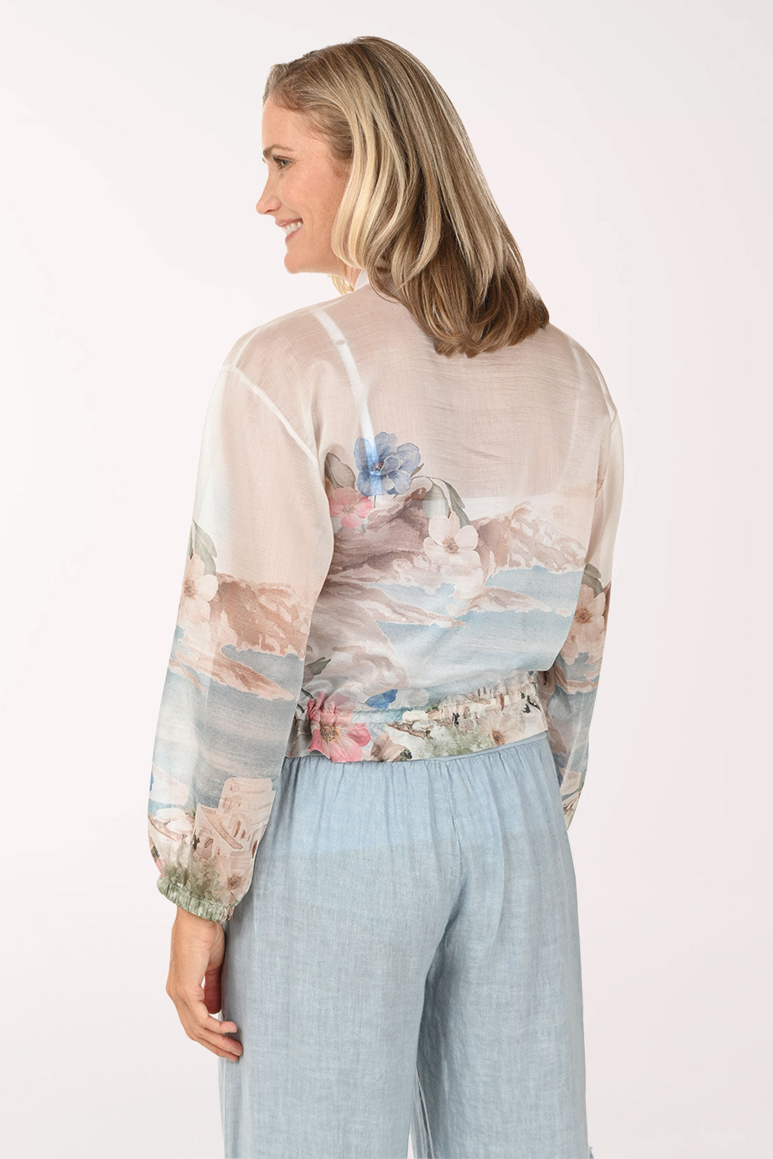 Beige Village Tencel-Blend Zip Jacket