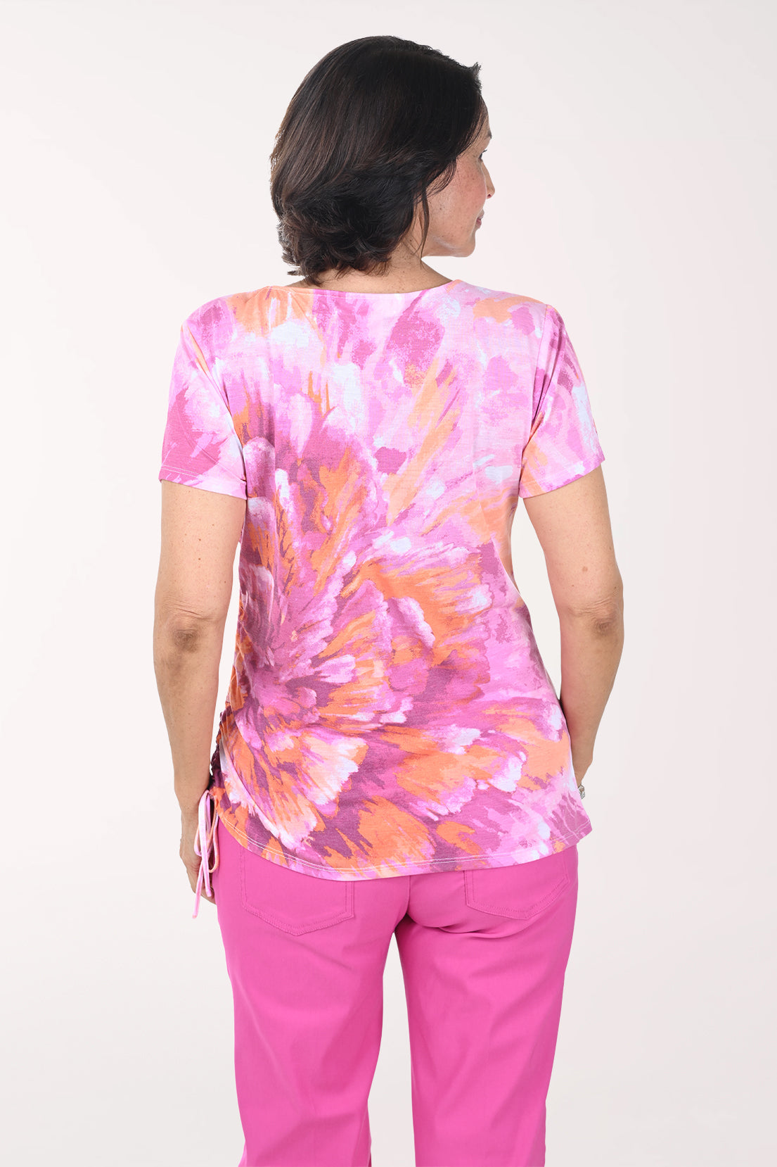 Hothouse Florals Blooming Side Shirred Tee