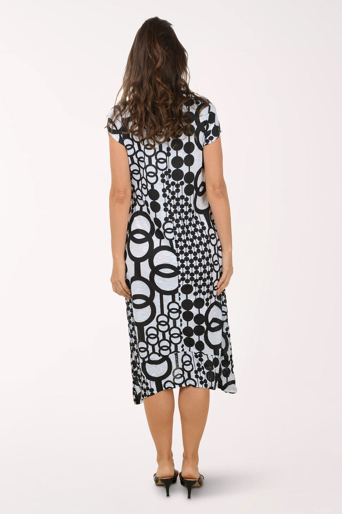 Chain Link Shark Bite Midi Dress