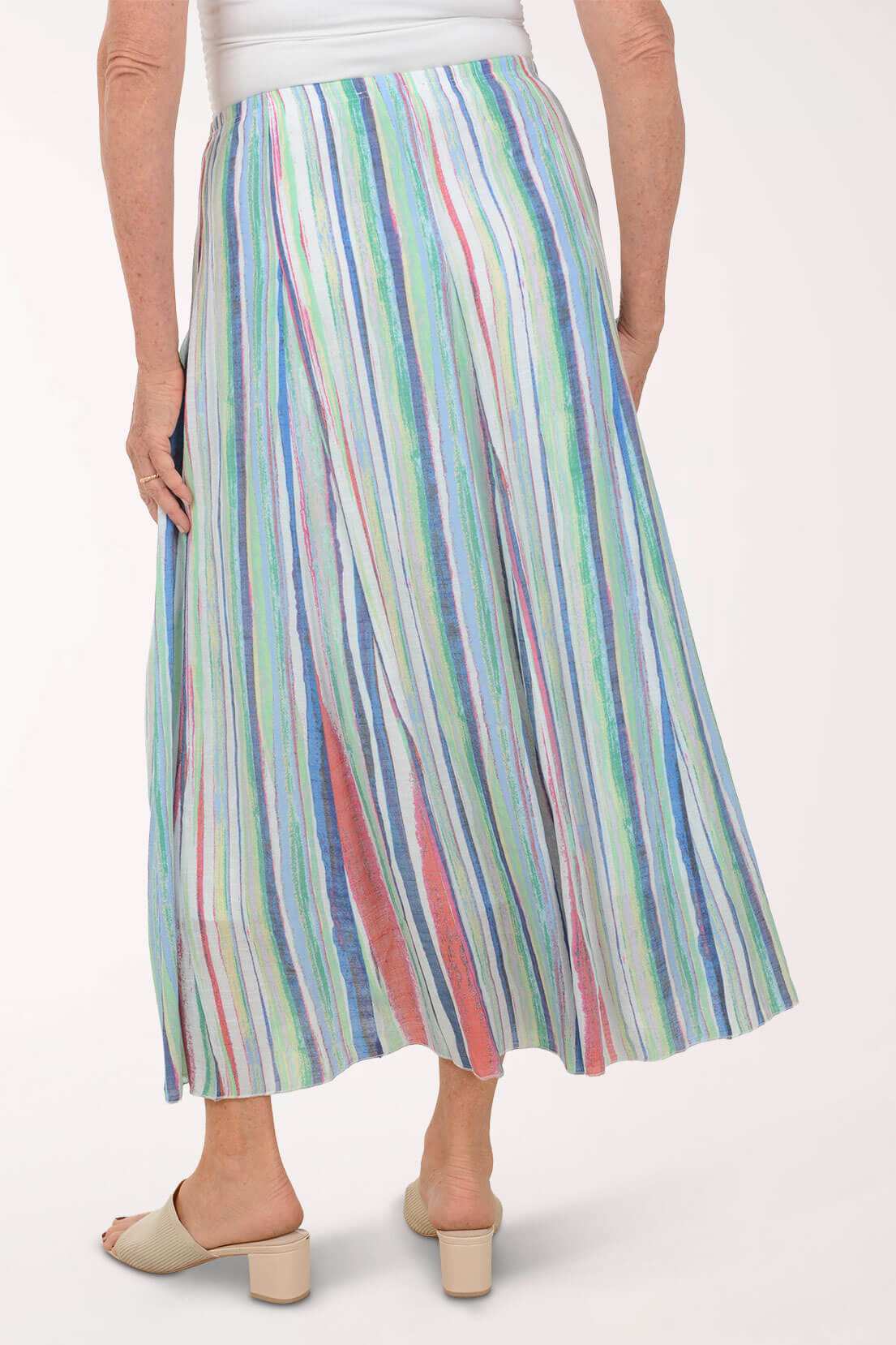 Festival Striped Maxi Skirt