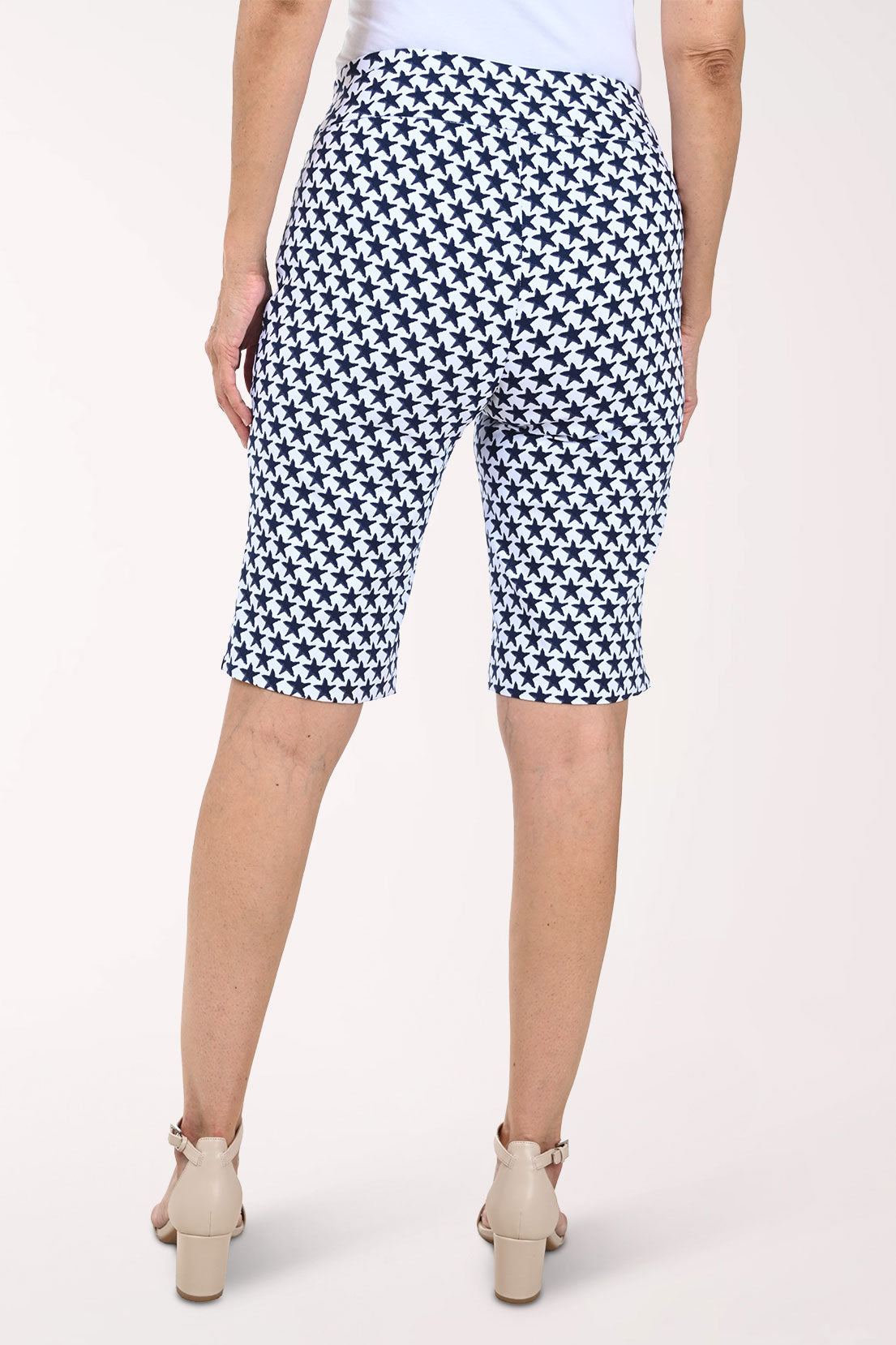 Navy Stars Pull-On Bermuda Short