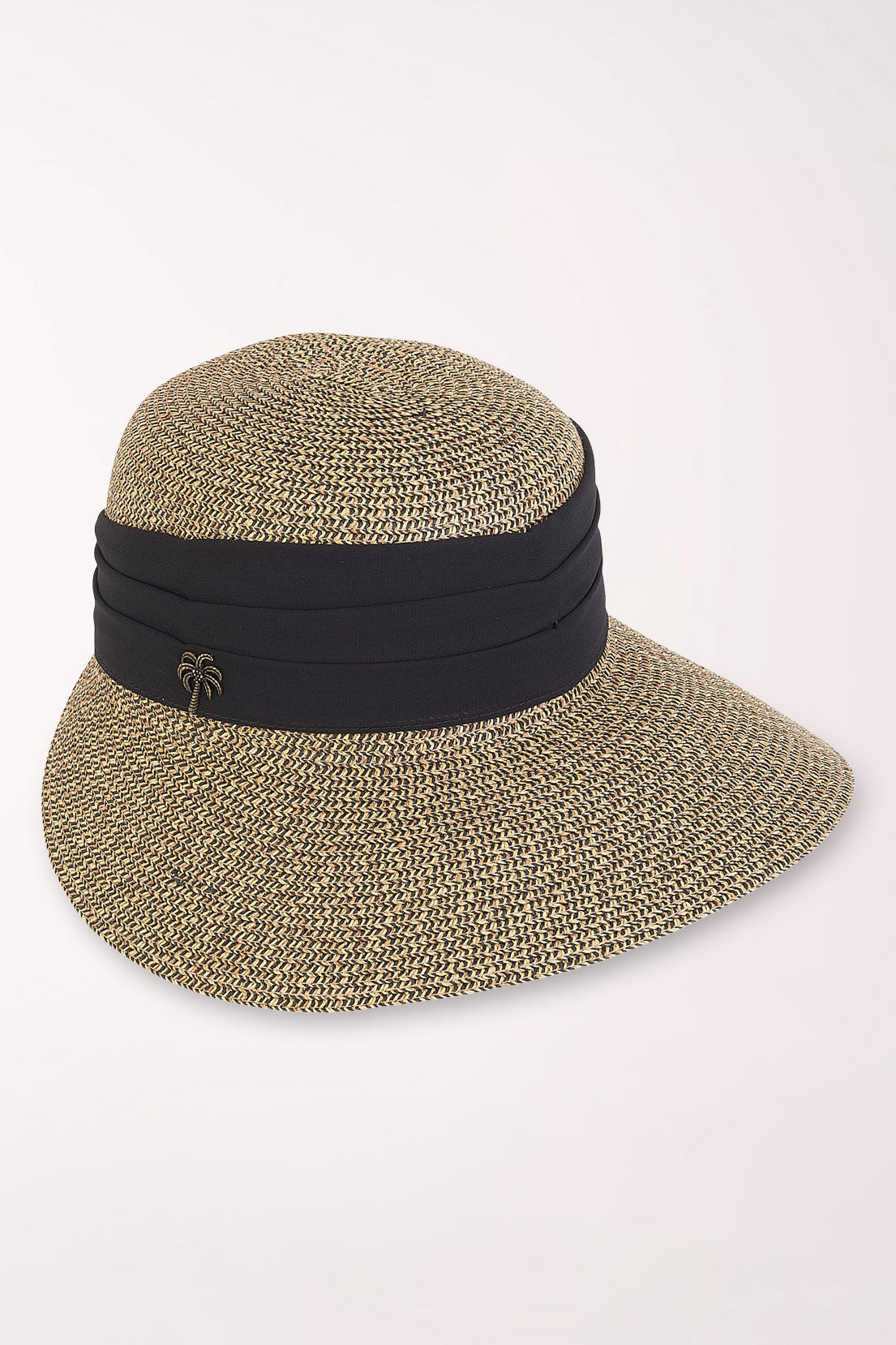 Black Palm Tree Backless Sun Hat