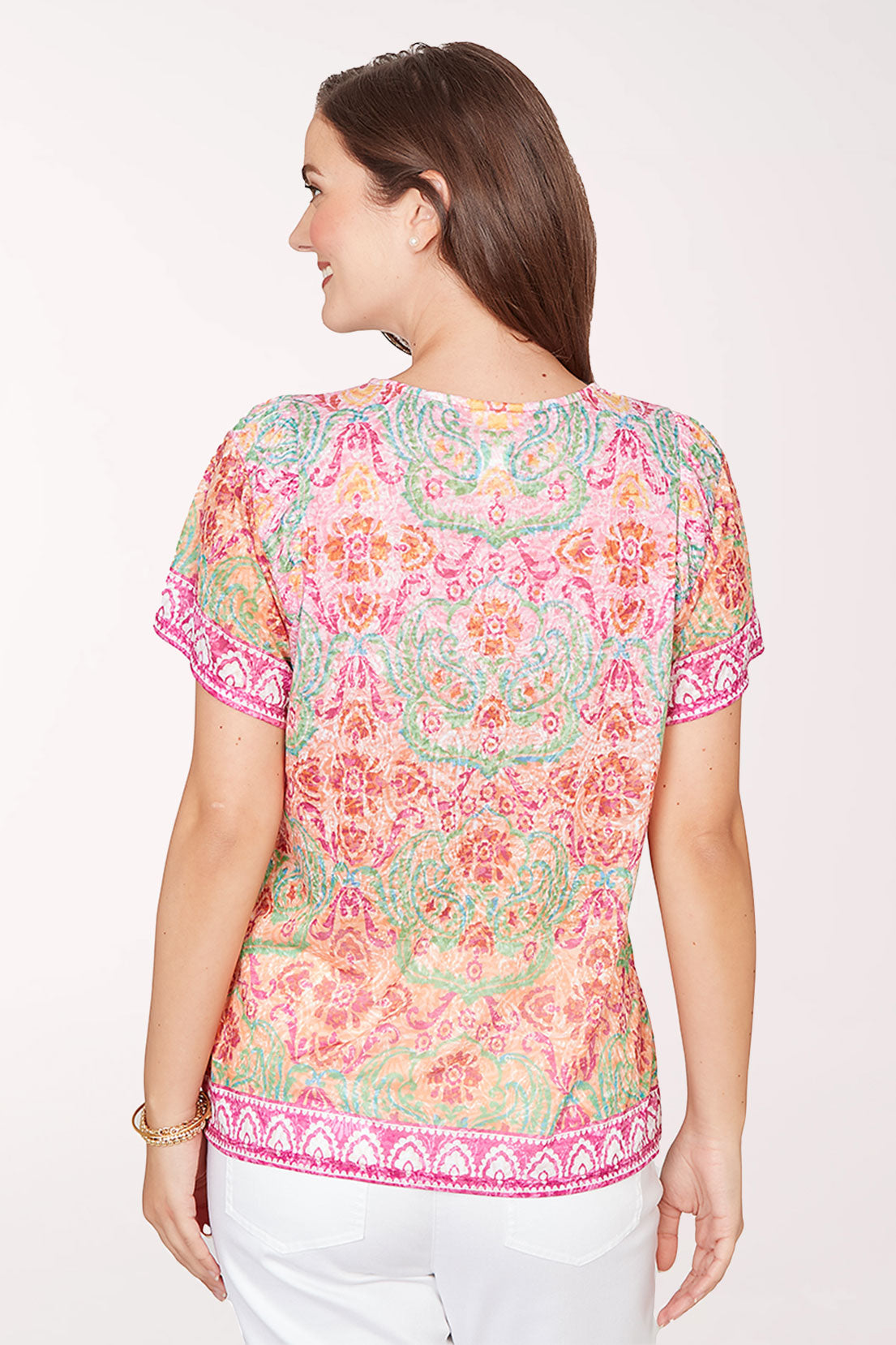 Hothouse Florals Damask Burnout Tee