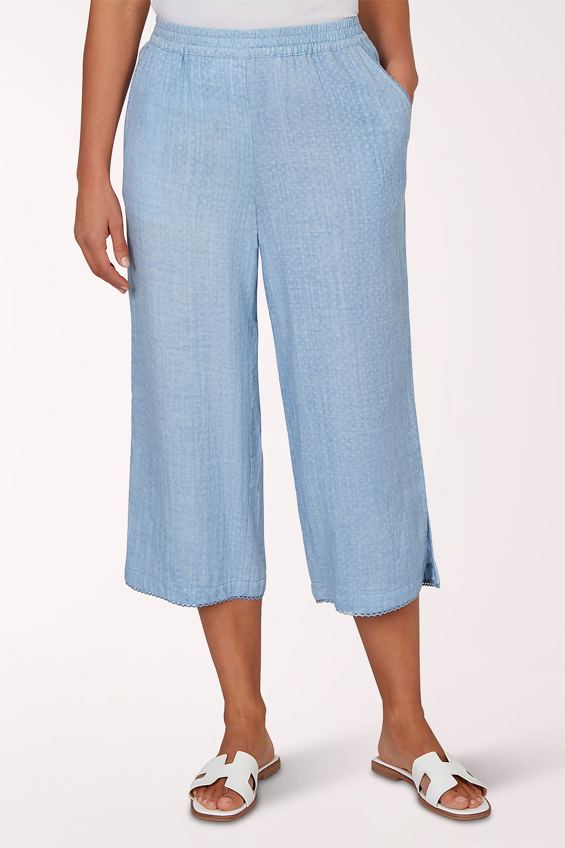 French Riviera Cotton Gauze Capri Pant