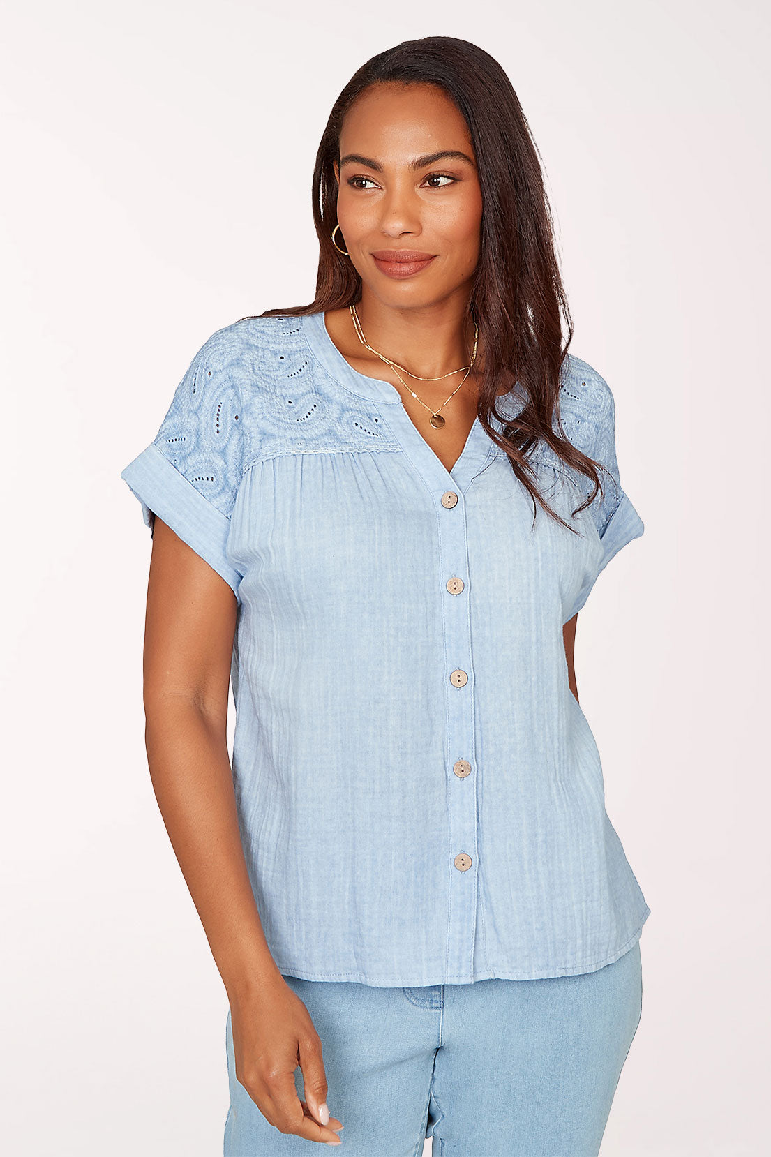 French Riviera Paisley Cotton Gauze Shirt