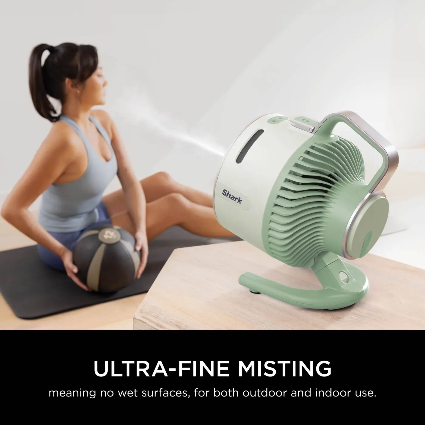 FlexBreeze HydroGo Mist Fan, Cordless/Corded, Indoor/Outdoor, Quiet, 20m Airflow, Portable