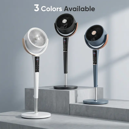 20dB Quiet Pedestal Fan with Remote | 15 Speeds, 5 Modes & LED Night Light