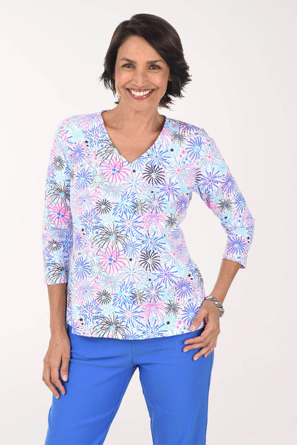 Fireworks UPF50+ V-Neck Top