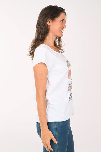 Espadrille Sneakers Studded Cotton Tee