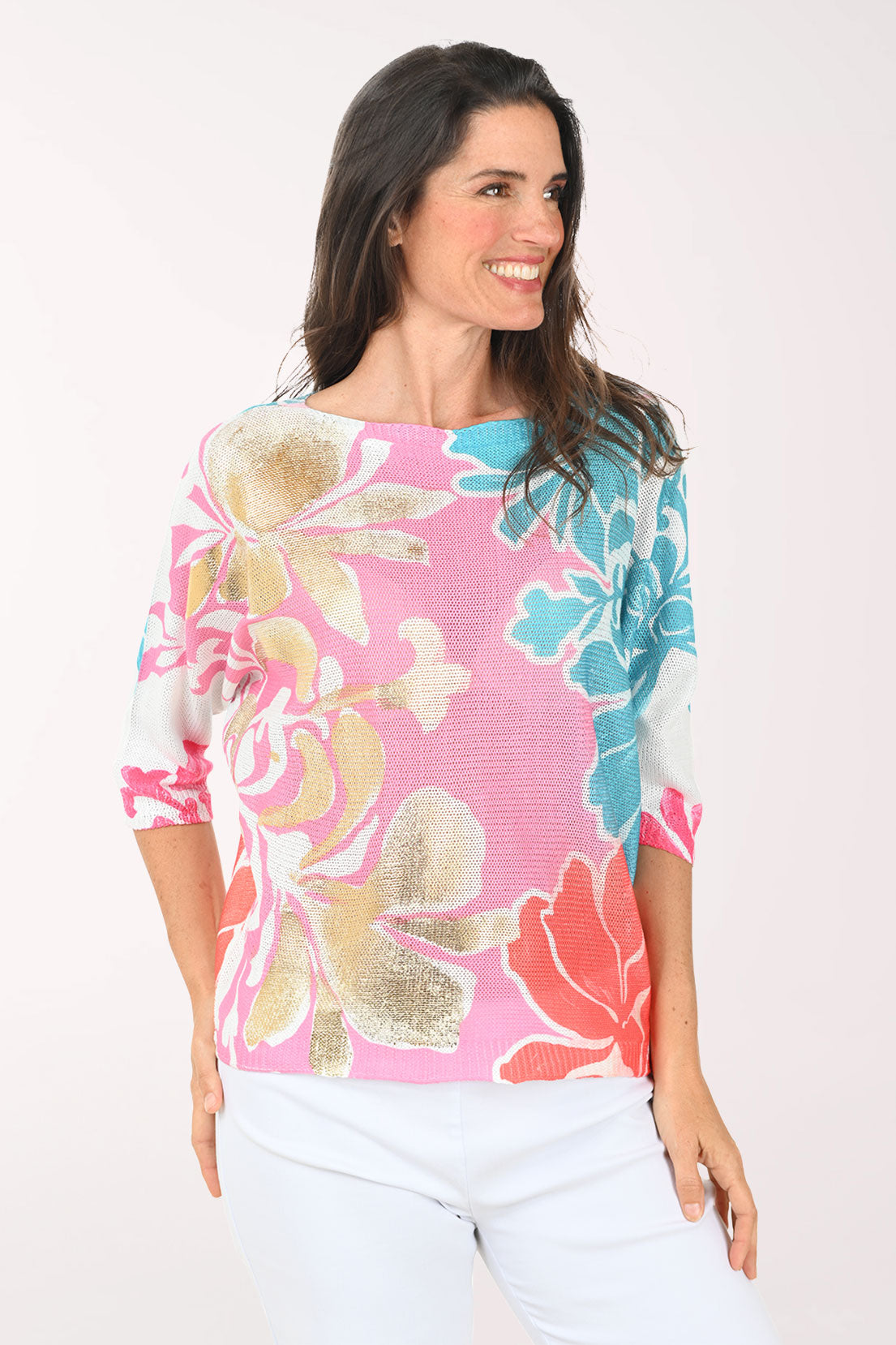 Golden Fleur Dolman Sleeve Sweater