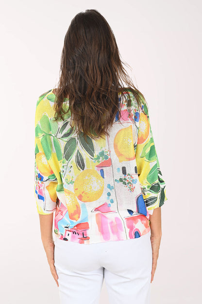 Golden Amalfi Lemon Dolman Sleeve Sweater