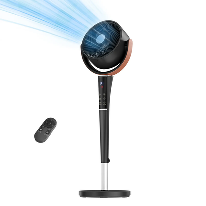 20dB Quiet Pedestal Fan with Remote | 15 Speeds, 5 Modes & LED Night Light