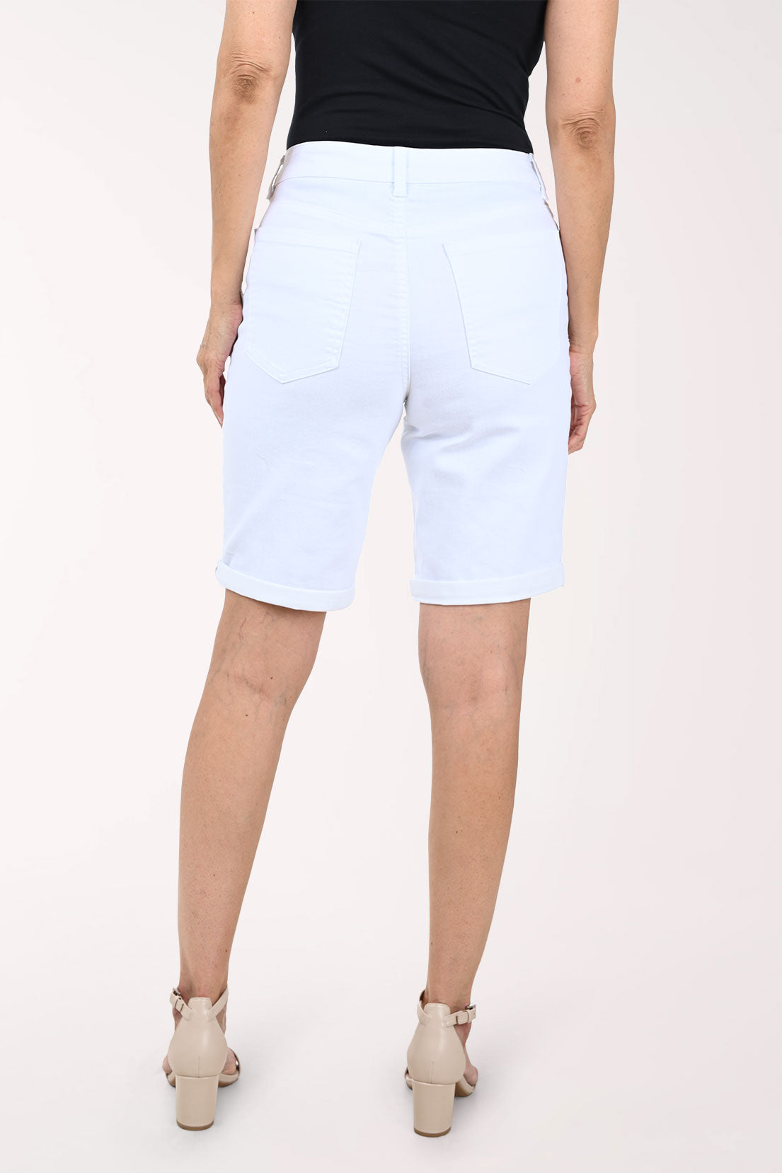 Cuffed Hem Twill Bermuda Short