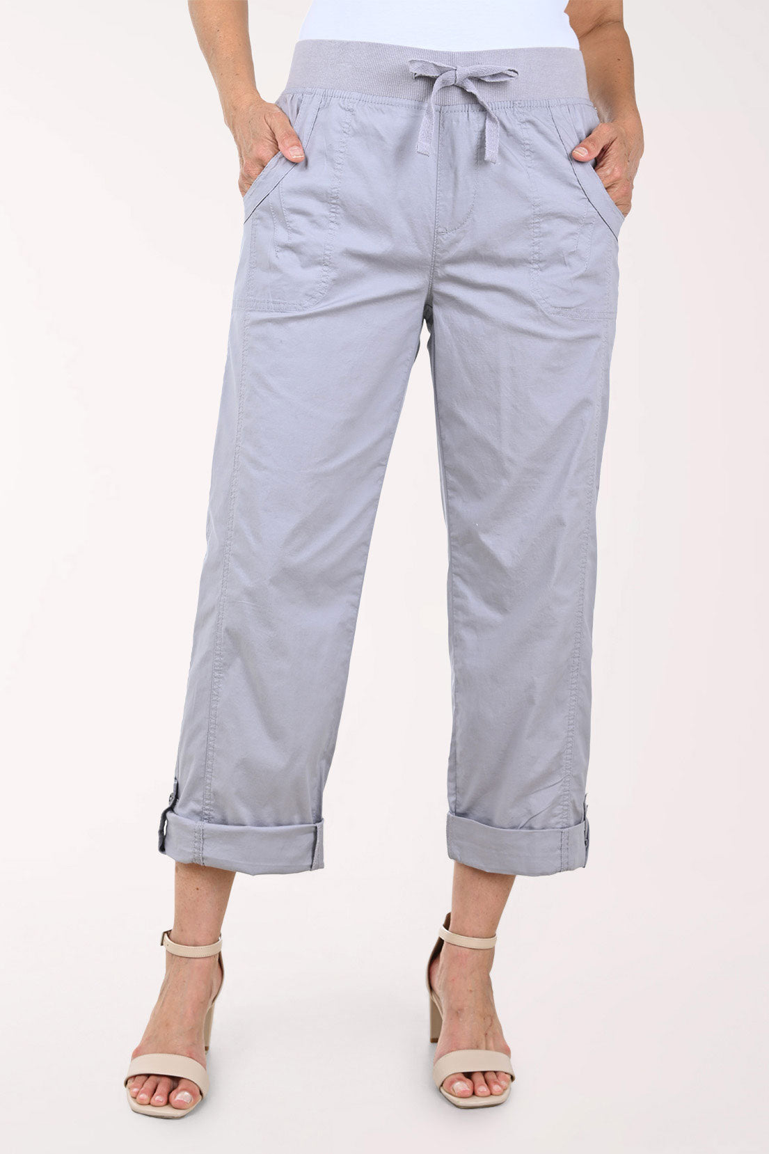 Solid Jemma Cotton Poplin Ankle Pant
