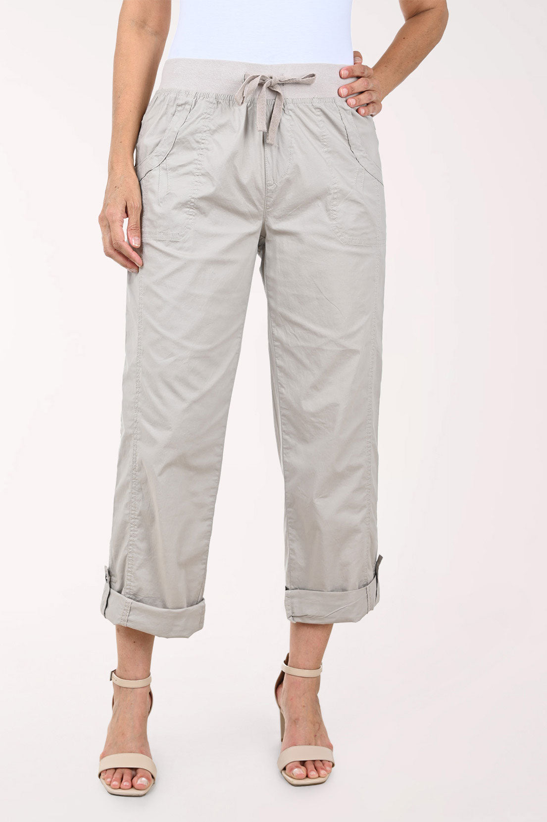 Solid Jemma Cotton Poplin Ankle Pant