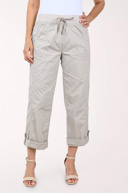 Solid Jemma Cotton Poplin Ankle Pant