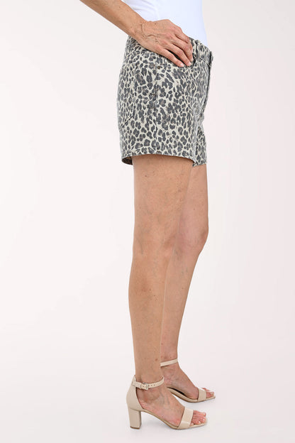 Leopard Print Twill Short