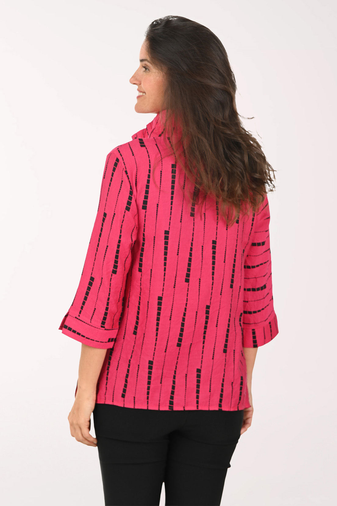 Abstract Lines Toggle Button Shirt
