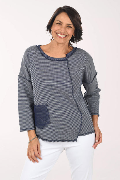 Opposites Attract Inside Out Pullover Sweater