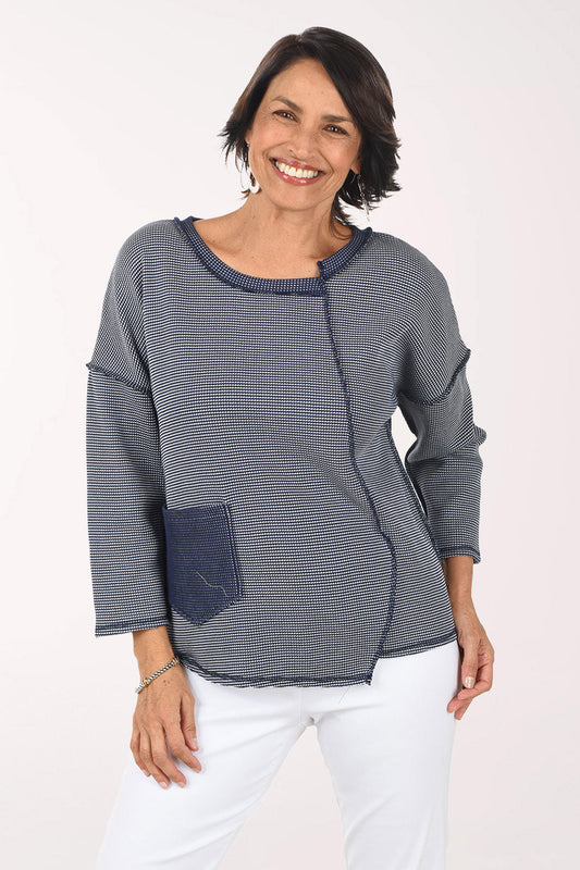 Opposites Attract Inside Out Pullover Sweater