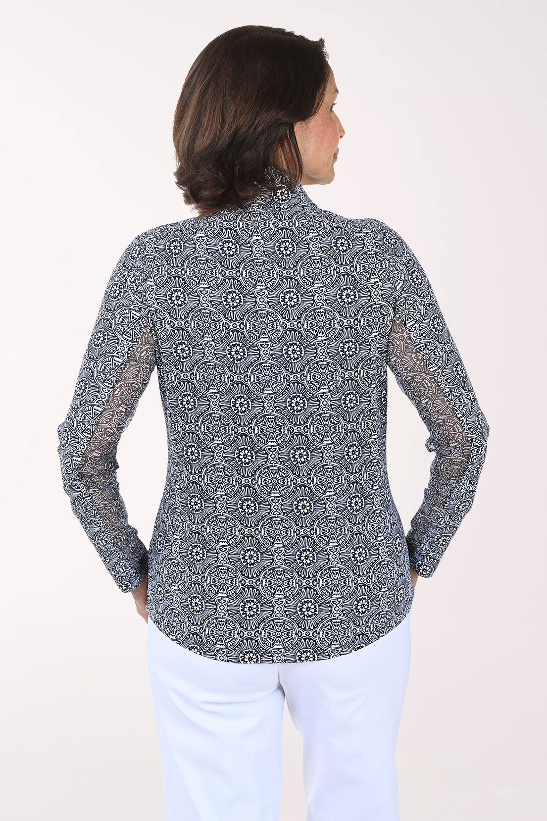 Black Amani Medallion UPF50+ Sun Shirt