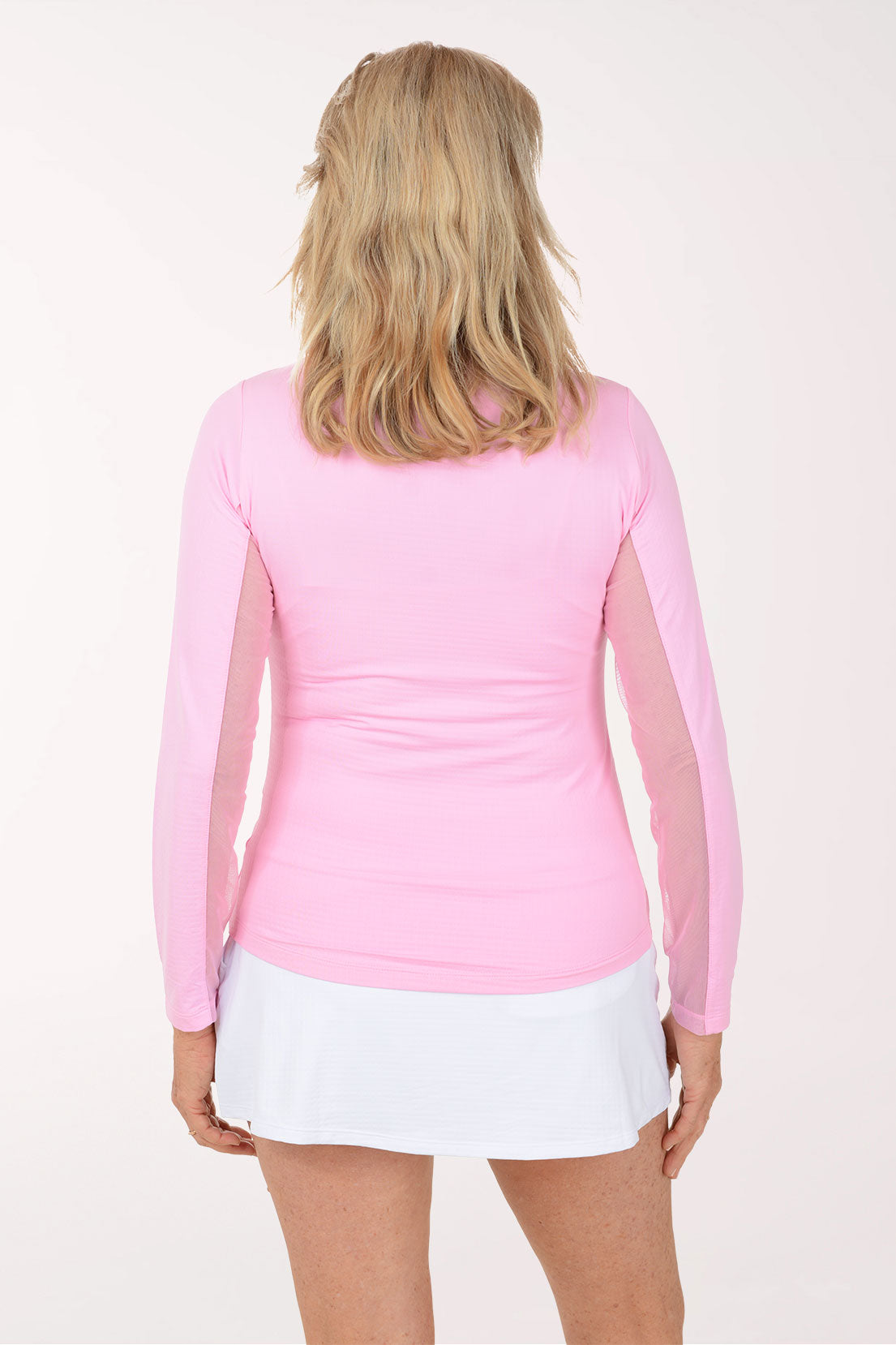 Solid UPF50+ Layered Hem Polo Sun Shirt
