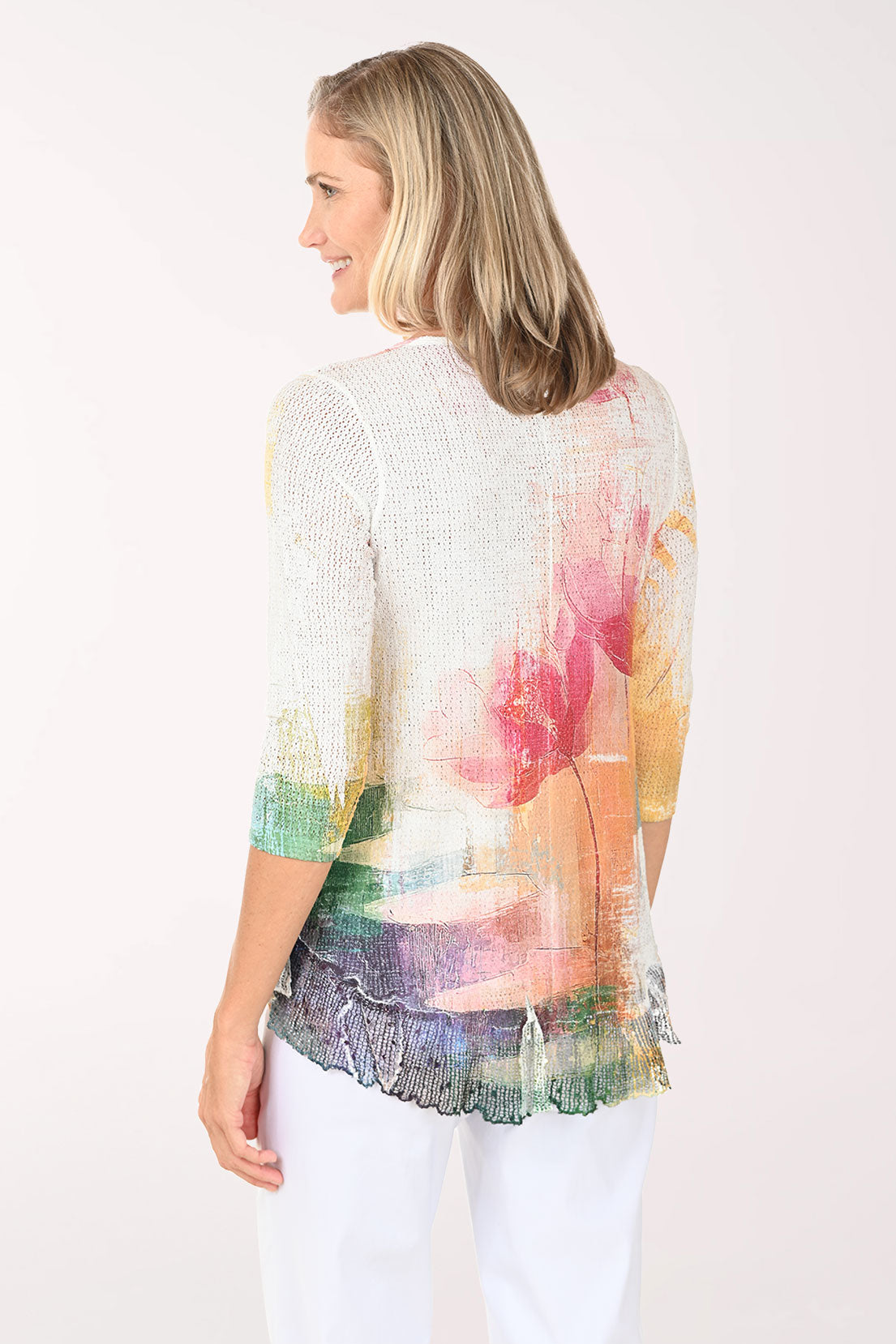 Reflecting Pond Mesh Hem High-Low Top