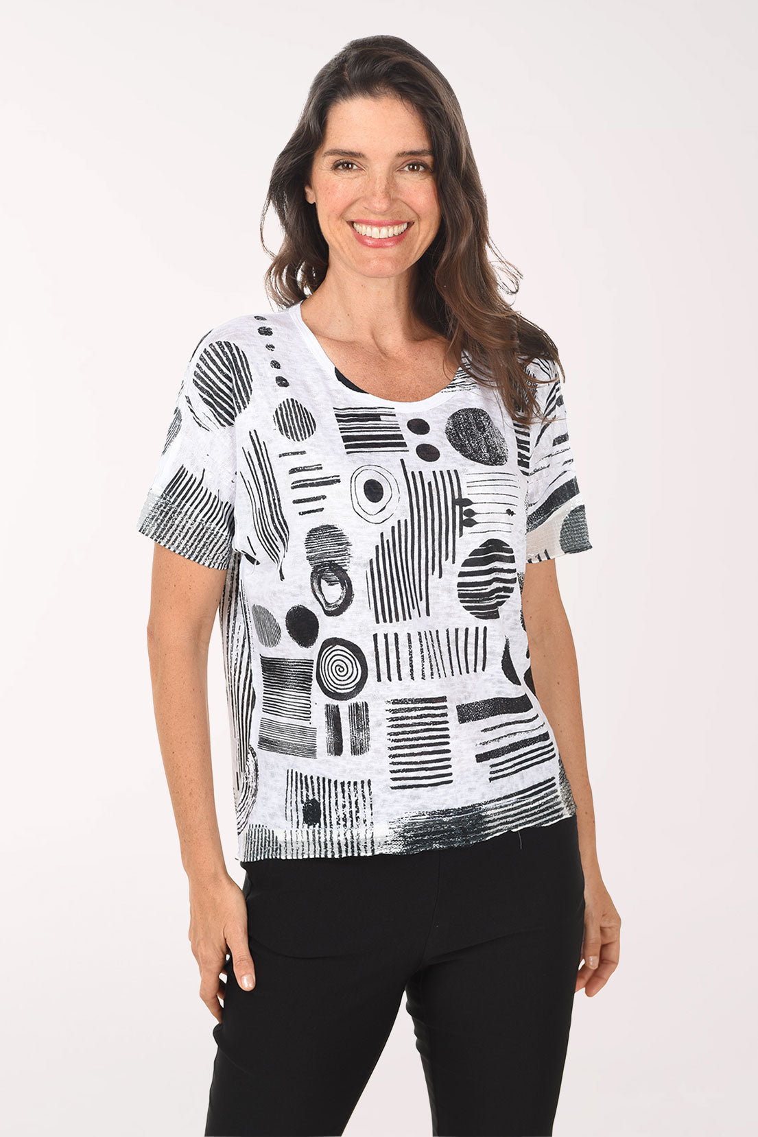 Moon Bounce Sequined Short Sleeve Top