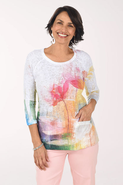 Reflecting Pond Sequin Pocket Knit Top