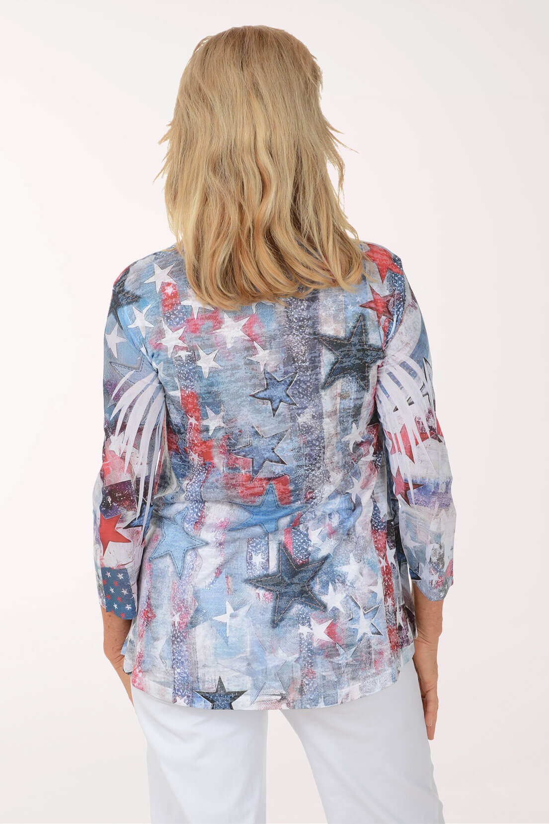 Glory Days Burnout Mesh Sleeve Tunic