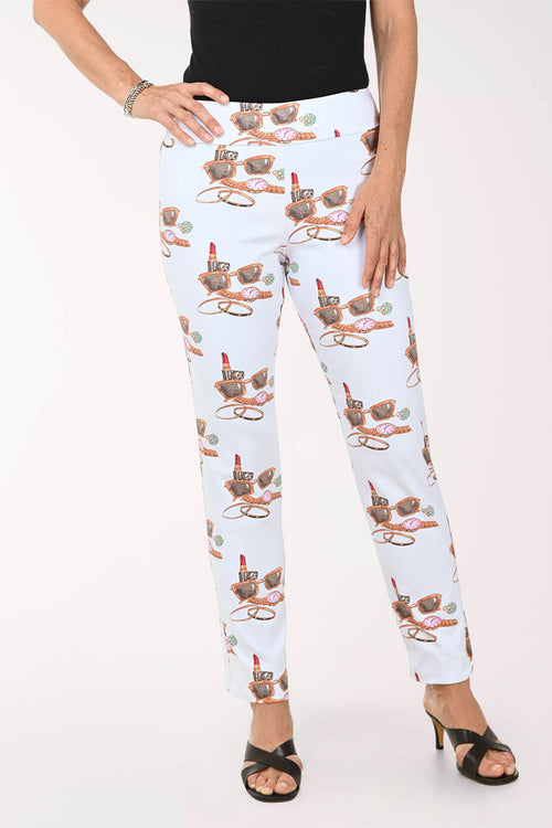Lipstick Pull-On Ankle Pant