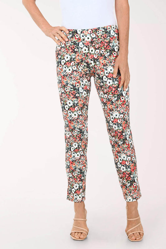 Mini Flowers Pull-On Ankle Pant