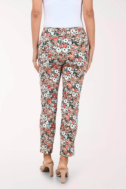 Mini Flowers Pull-On Ankle Pant
