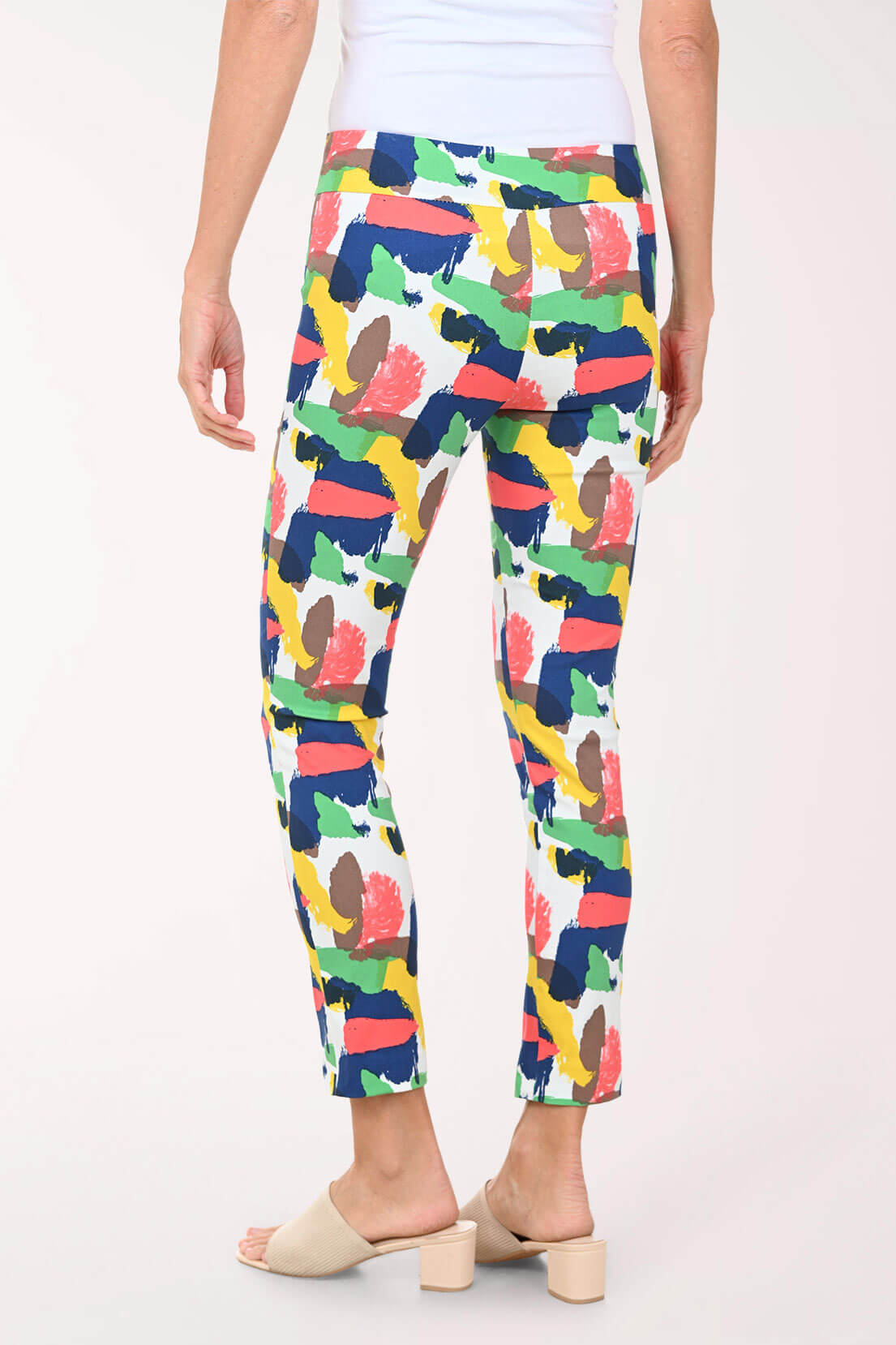 New Abstract Pull-On Ankle Pant