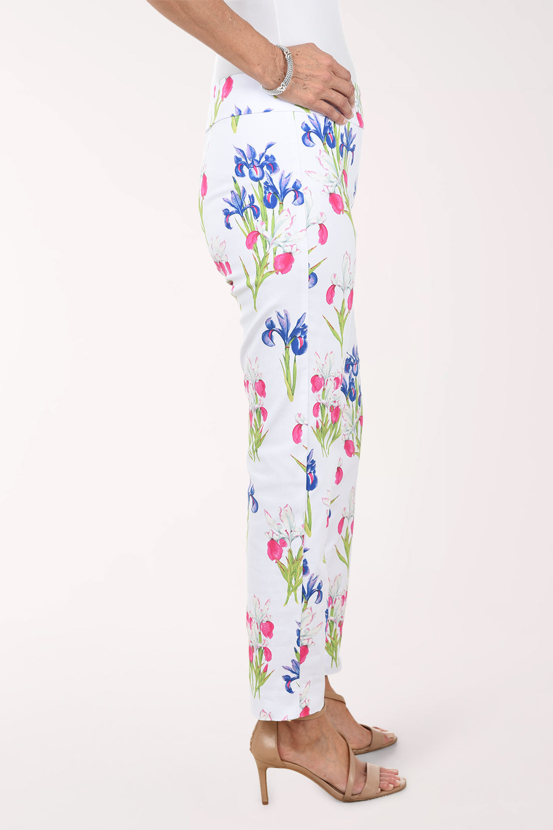 Pink Iris Pull-On Ankle Pant