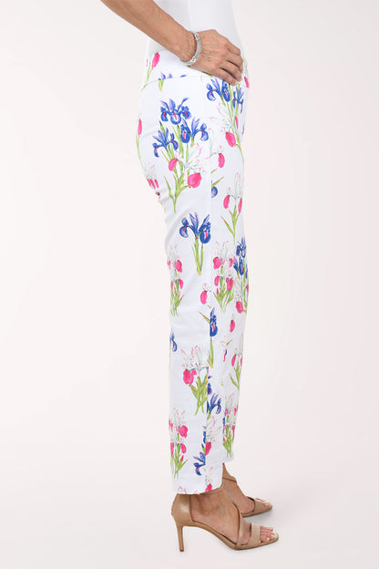 Pink Iris Pull-On Ankle Pant