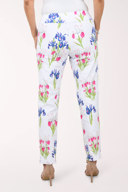 Pink Iris Pull-On Ankle Pant