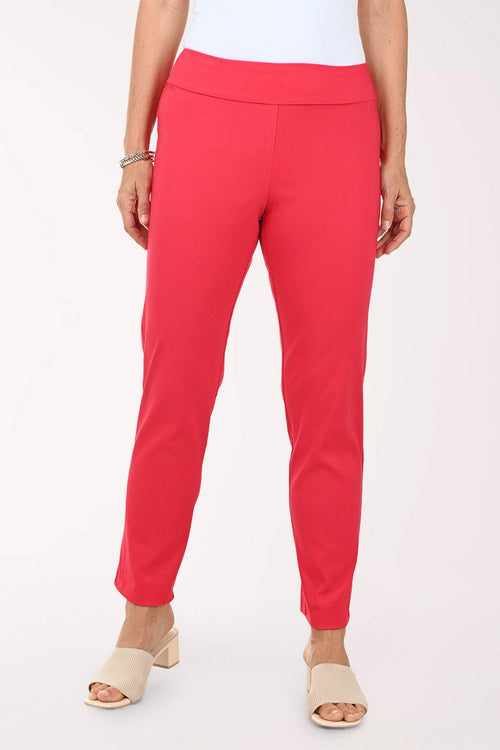 Red Classic Pull-On Ankle Pant