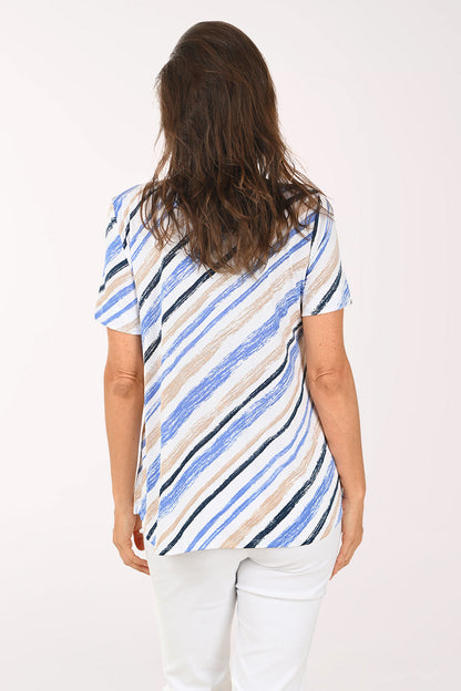 Diagonal Striped Tee