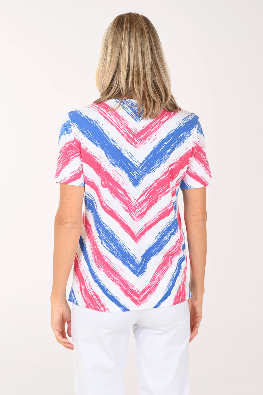Rose Striped Chevron Tee