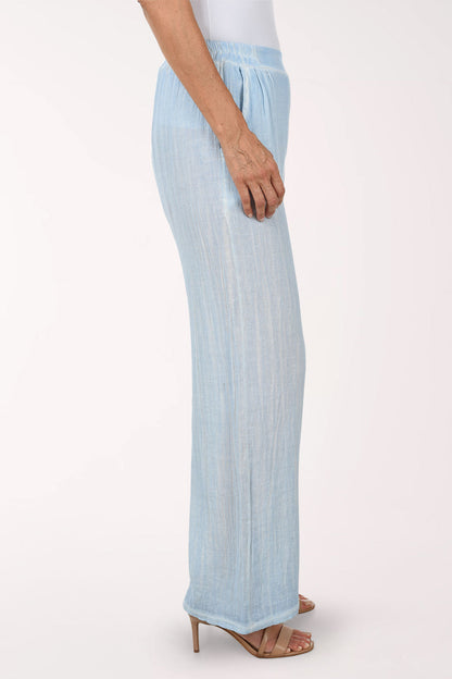 Linen-Blend Mesh Pant