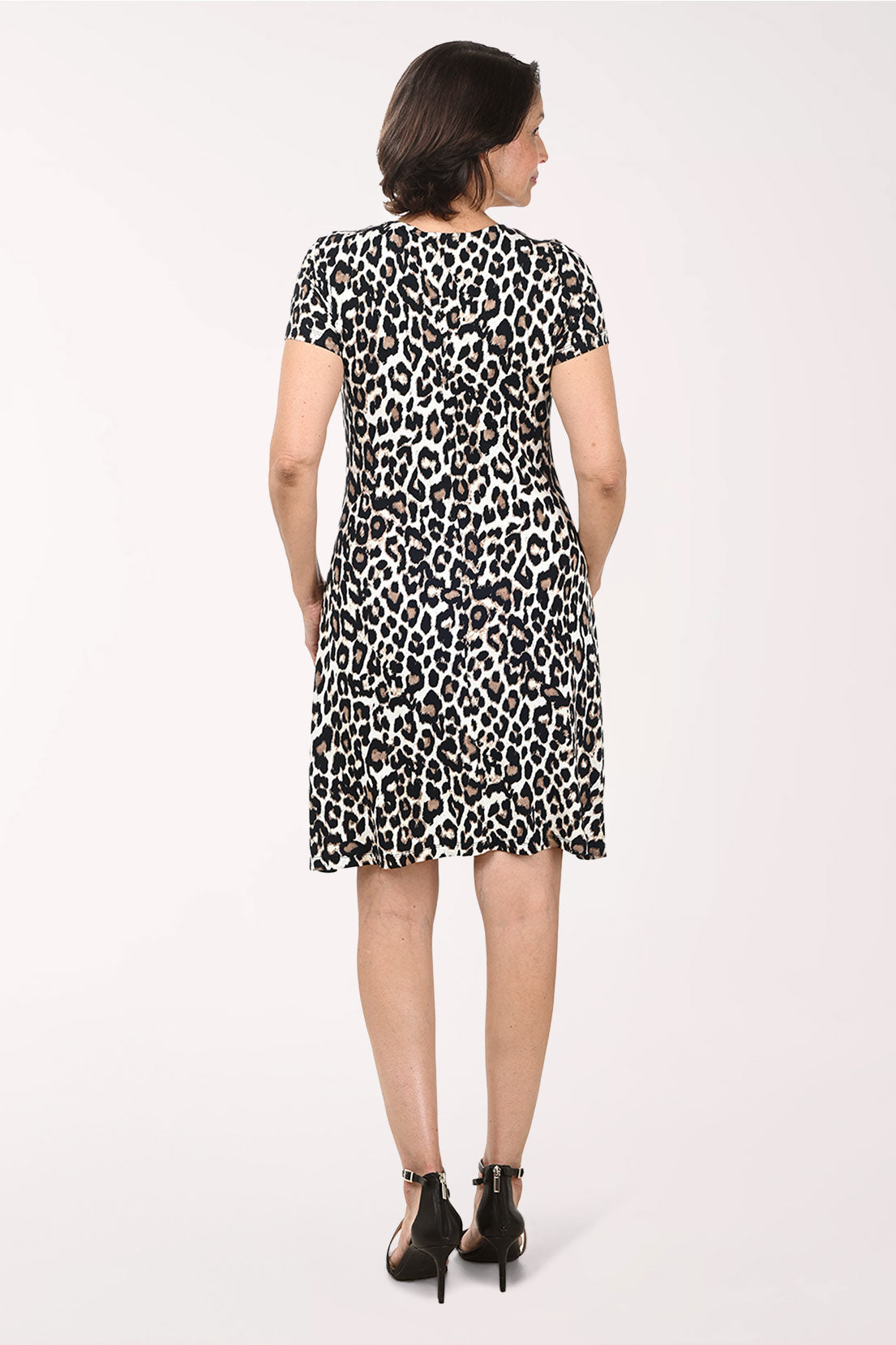 Animal Print Short Sleeve Dress