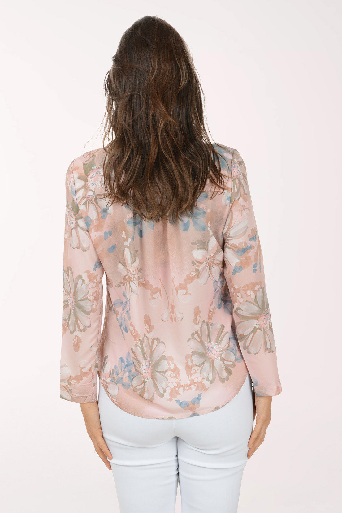 Mauve Floral Collared Blouse