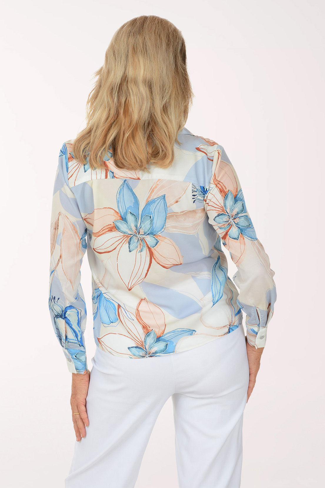 Blue Jasmine Chiffon Shirt