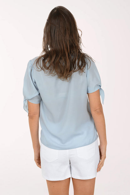 Chiffon Tie-Sleeve Blouse