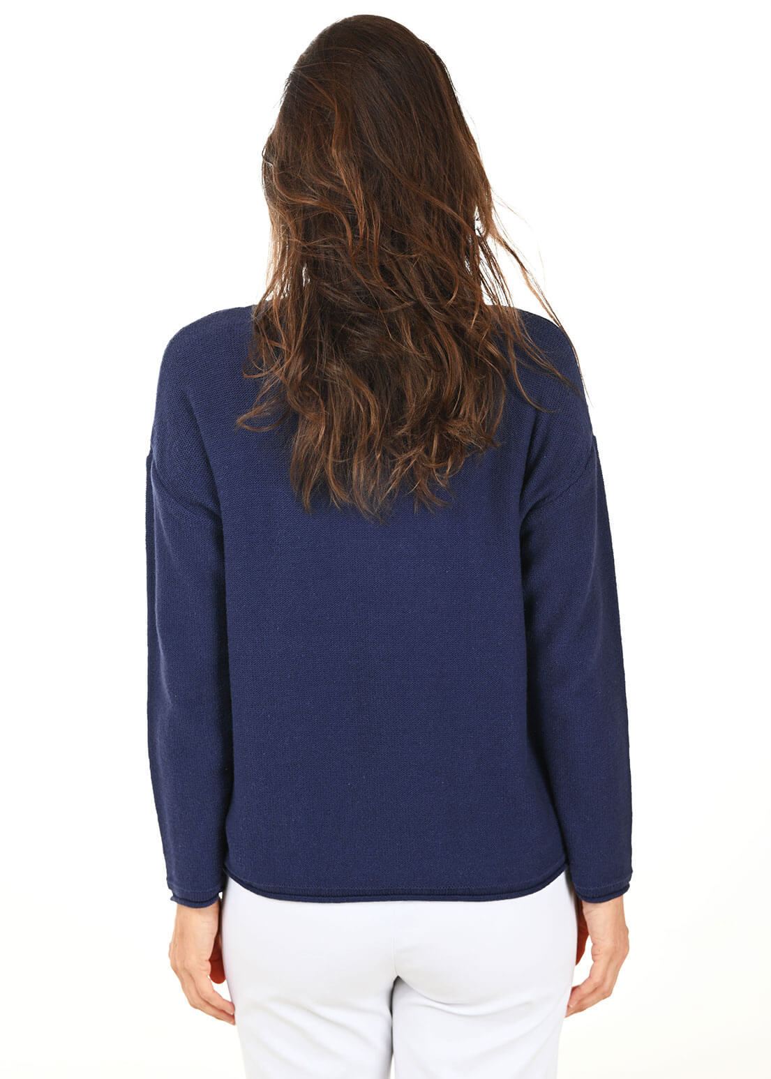 American Flag Rolled Crewneck Sweater